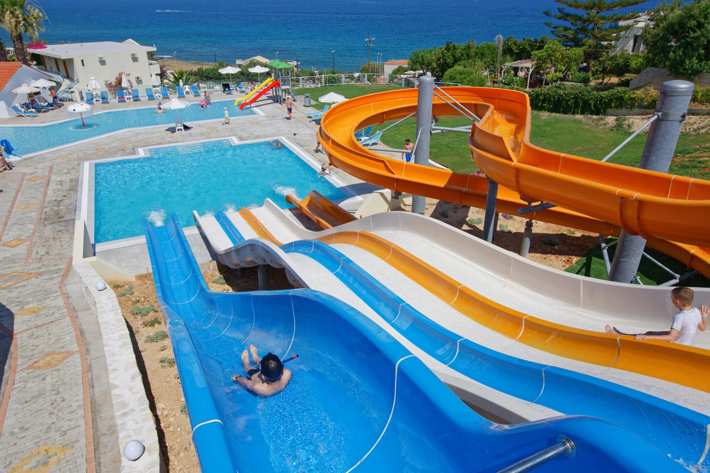 Rethymno Mare Royal & Water Park Hotel Skaleta Bagian luar foto
